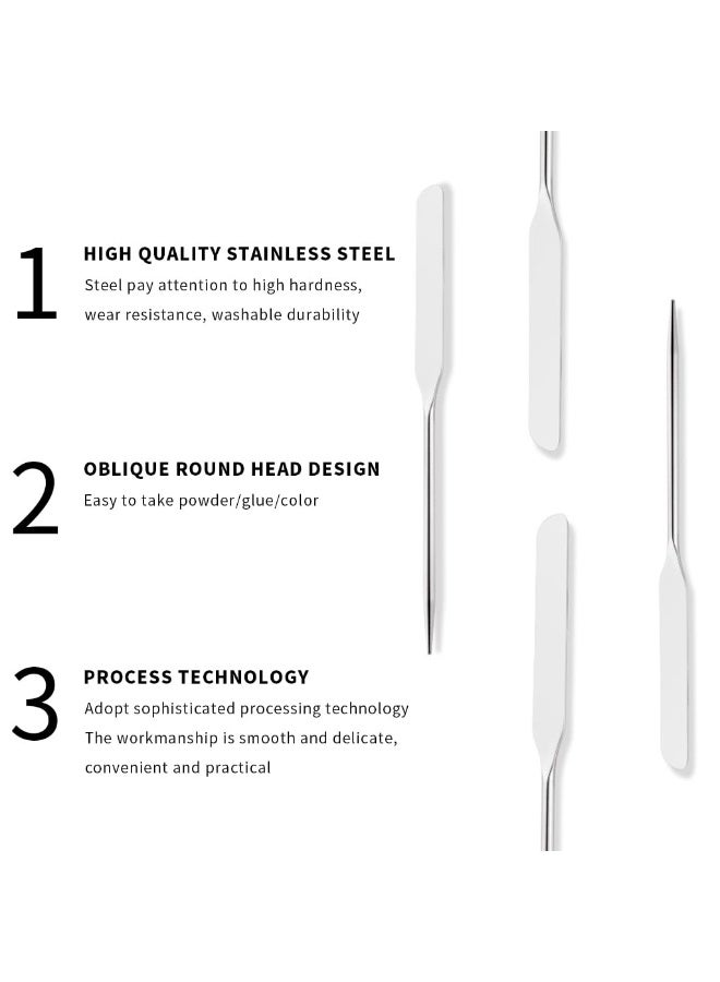 ماي كرييت مجموعة ملعقة ولوحة مكياج MAYCREATE®، ملعقة من الفولاذ المقاوم للصدأ ومجموعة لوحة أساس أكريليك شفافة، أداة مكياج تجميلية مع غلاف واقٍ من البولي يوريثان، عدد 1 - Image 4