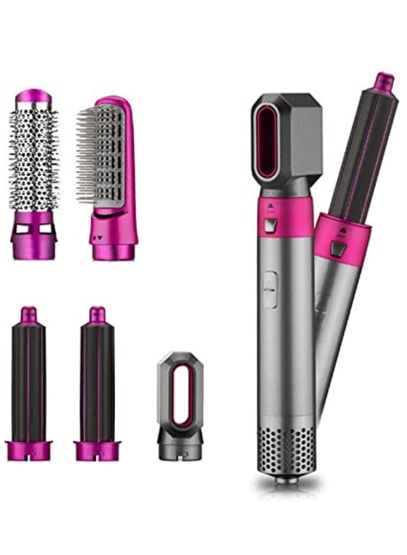 ELTRAZONE 5 in 1 Curling Wand Set Fast Heating Hot Air Comb Dual-Purpose Curling Straightener Iron Automatic Curling Iron for Multiple Hair Types and Styles Gift for Girls Women - Image 1