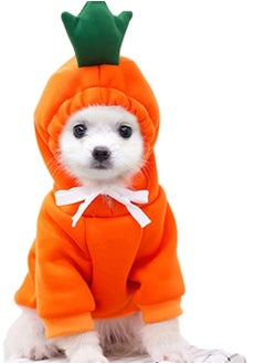 KASTWAVE Dog Cat Hoodie Costume KASTWAVE Pet Clothes Dog Pet Halloween Cosplay Dress Cute Carrot Shape Warm Jacket Pet Cold Weather Sweatshirt Clothes Outfit Outerwear for Cats Puppy Small Large Dogs  - Image 5
