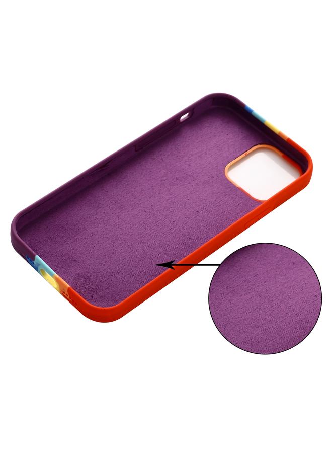 Zaboon Case For iPhone 13 Pro Rainbow Liquid Silicone Shockproof Full Coverage Protective Case - Image 4