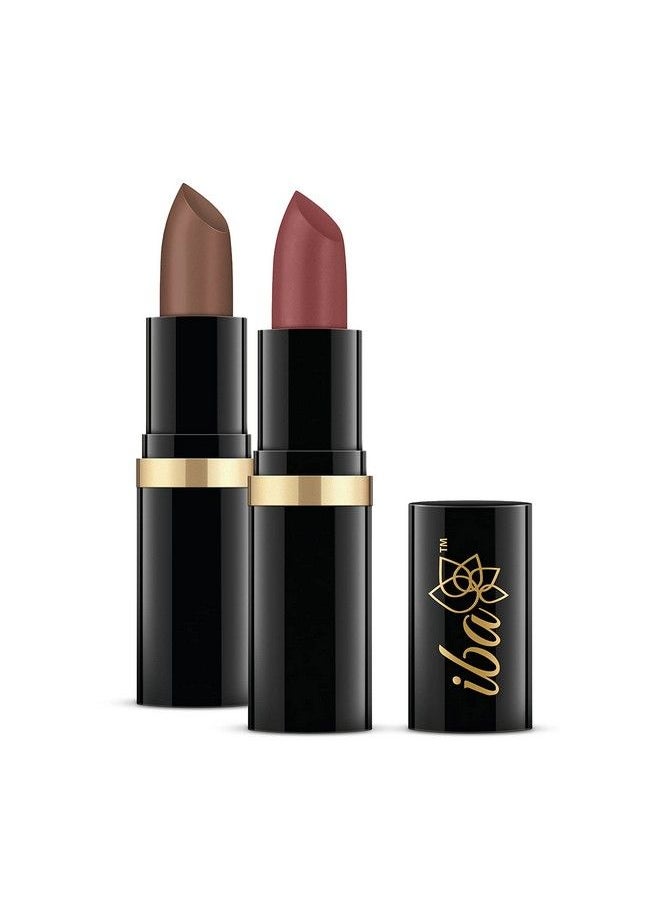 Iba Moisture Rich Lipstick Combo Nude Brown L 100% Vegan & Natural L Highly Pigmented  - Image 2