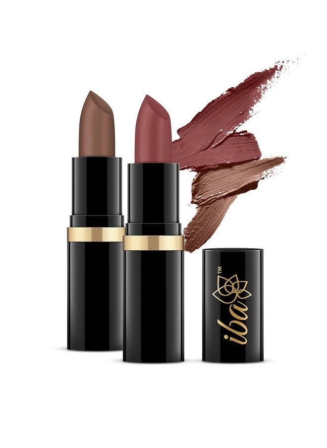Iba Moisture Rich Lipstick Combo Nude Brown L 100% Vegan & Natural L Highly Pigmented  - Image 3