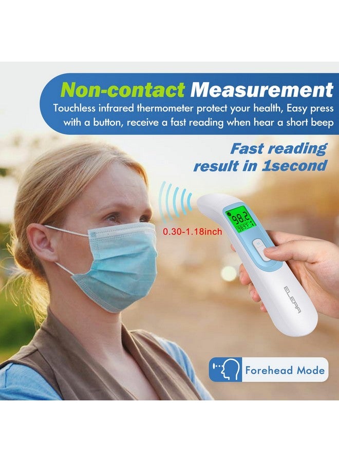 ELERA Ear Thermometer for Baby, ELERA Infrared LCD Thermometer with Automatic Switching Mode of Ear & Forehead, 1s Measurement, 4 Color Backlight Display with Fever Indicator - Image 2