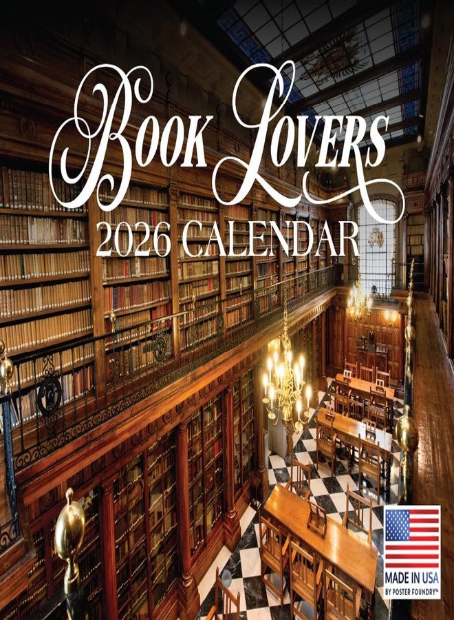 Poster Foundry Book Lovers Calendar 2026 Monthly Wall Calender 12 Month | American Made In The USA - Image 1
