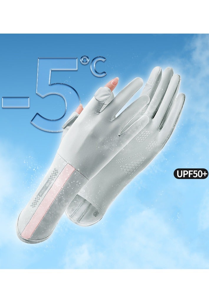 RTYY Women's Gloves Driving Gloves Non-slip Sun Protection Summer UV Protection Sports Gloves - Image 2