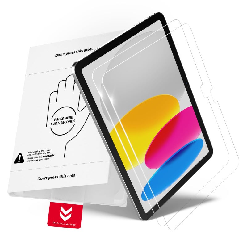 bersem 2 Pack AlignGuard Pro Screen Protector for iPad A16 11th/10th Generation (11/10.9 Inch, 2025/2022), 9H Hardness Tempered Glass, HD Clear, No Bubbles, Dust Free PullBox - Image 1