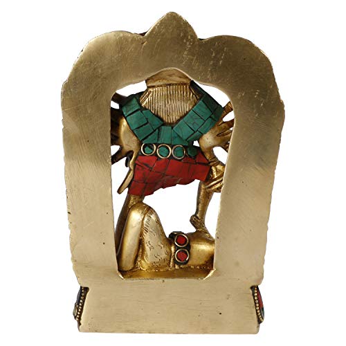 Kartique Brass Idol of Maa Kali for Spiritual Home Decor in Multicolor Height 6.75 Inch - Image 5