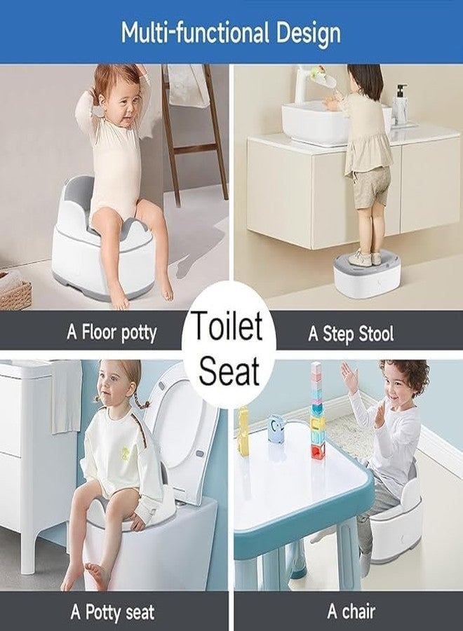 GLIVE (LABEL) Portable Toddler Baby Boys Girls Training Toilet Potty Seat, Detachable Training Seat & Sturdy Step Stool with Comfortable Backrest, Armrests, Splash Guard (1Pcs) (Sky Blue) - Image 4