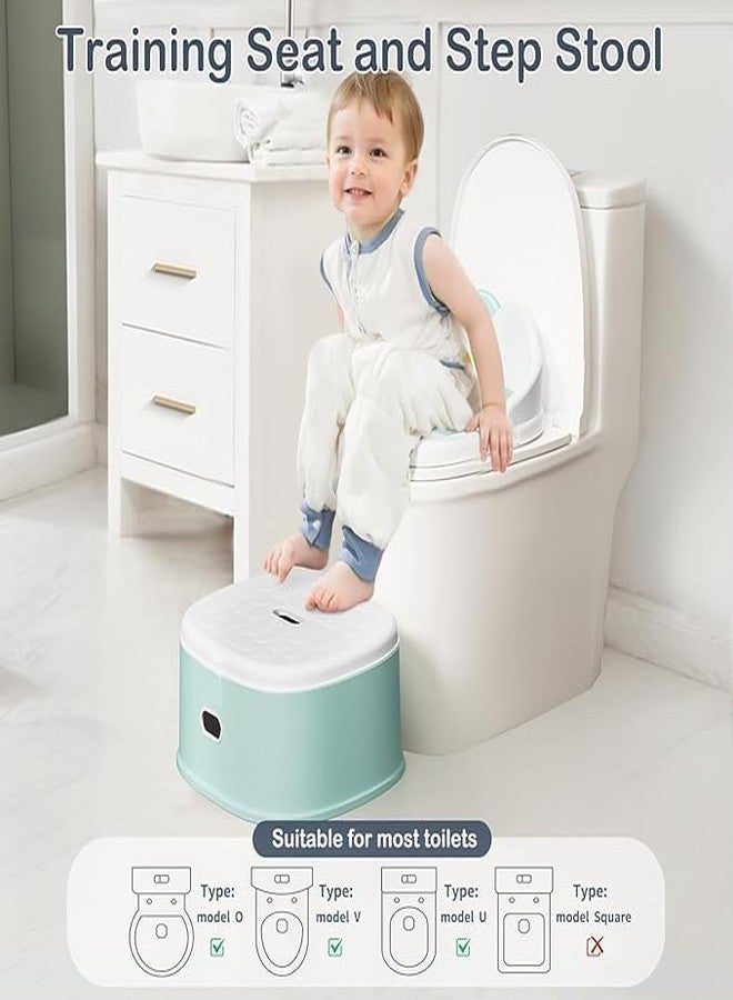 GLIVE (LABEL) Portable Toddler Baby Boys Girls Training Toilet Potty Seat, Detachable Training Seat & Sturdy Step Stool with Comfortable Backrest, Armrests, Splash Guard (1Pcs) (Sky Blue) - Image 2