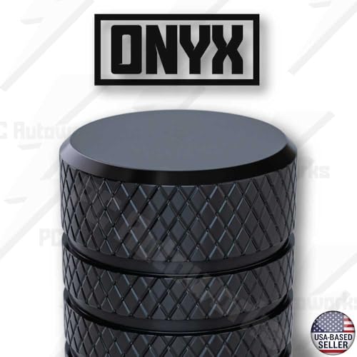 PC Autoworks Aluminum Tire Valve Stem Caps – Anti-Rust, Premium Anodized Aluminum, Corrosion-Resistant, Easy Install, Universal Fit for Car, Truck, Bike, SUV – 1 Pack/Set of 4 (Onyx Black) - Image 4