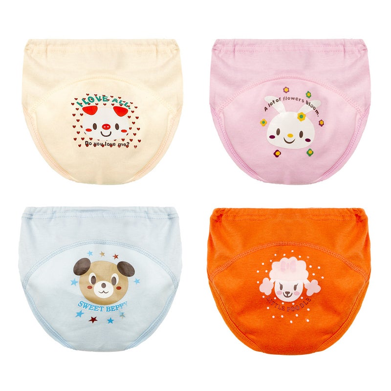 Creative cartoon four layer learning pants, children's training pants, baby diaper underwear, baby breathable cloth diaper pants, 110a sheep 100 #/95CM/14KG - Image 4