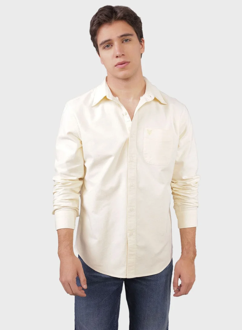 امريكان ايجل Essential Band Collar Classic Fit Button Up Shirt