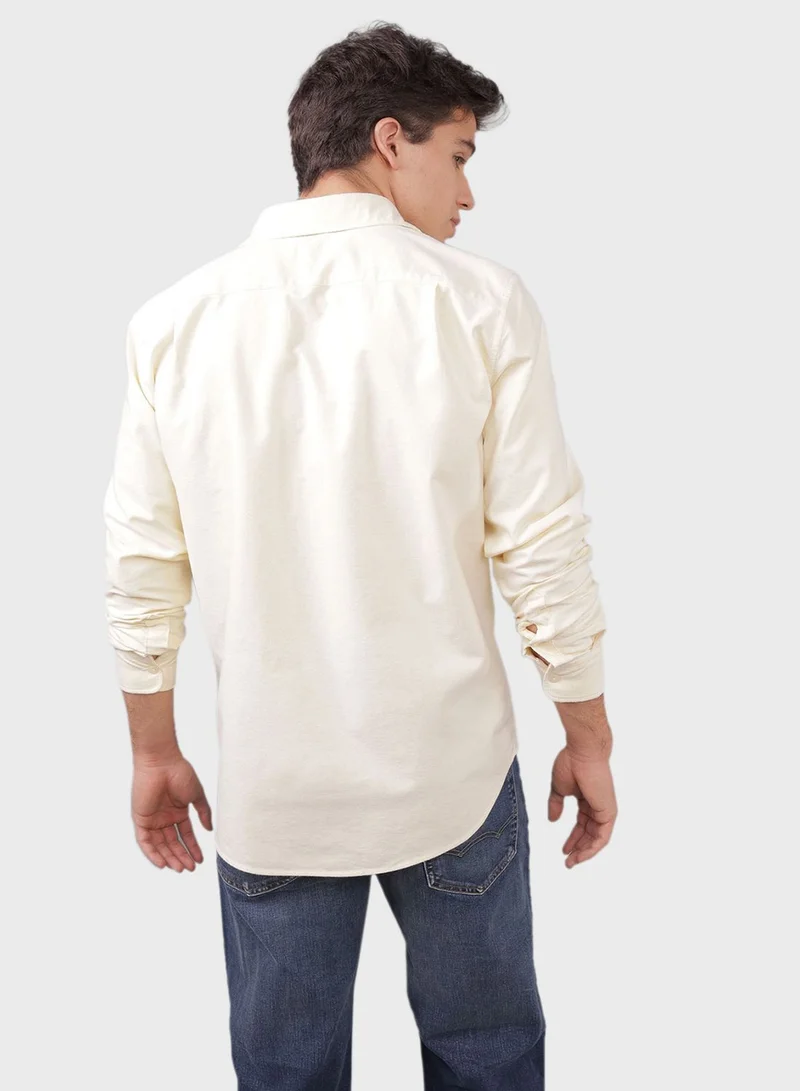 امريكان ايجل Essential Band Collar Classic Fit Button Up Shirt