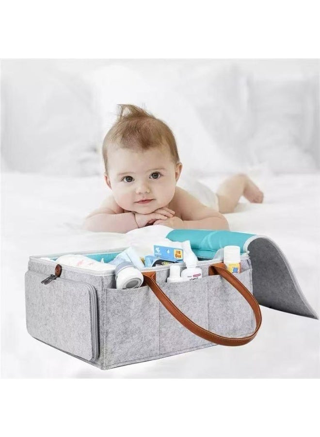 BABY SHINE Baby Essentials Organizer Bag – Multi-Functional Caddy with Comfortable Handle - Image 1