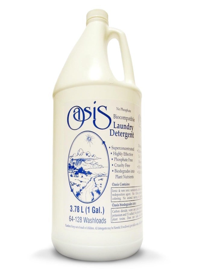 Oasis Biocompatible Laundry Detergent Liquid - Reuse Greywater for Plants - Clean, Safe, Concentrated & Effective, Grey Water Friendly, Sodium-Free, Biodegrades Into Plant Nutrients - HE 128 Loads - Image 1