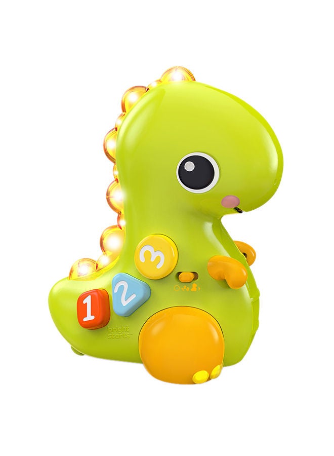 Bright Starts Go, Go, Dino Crawl & Count Activity Toy for Infants - Rolls, Lights Up, Plays Music and More, Ages 6 Months+ - Image 1