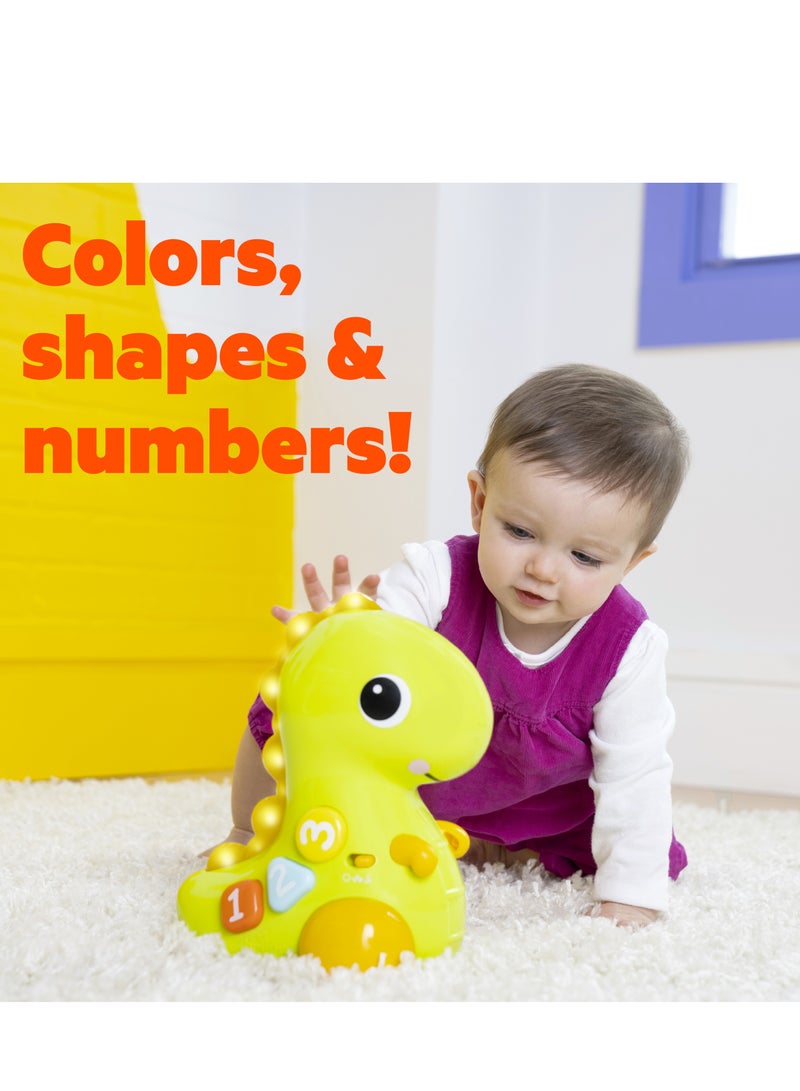 Bright Starts Go, Go, Dino Crawl & Count Activity Toy for Infants - Rolls, Lights Up, Plays Music and More, Ages 6 Months+ - Image 4