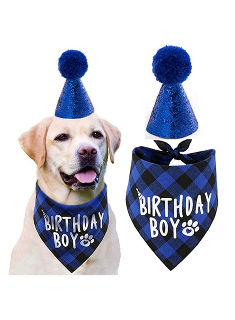 Dog Birthday Party Supplies Pet Birthday Triangle Scarf Party Supplies Decorations - Image 1