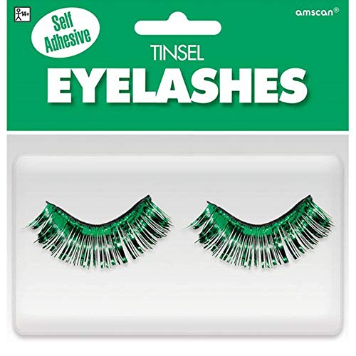 Amscan Blue Synthetic Tinsel Eyelashes 5 x 1 1 Pair Lightweight Easy to Apply SelfAdhesive Lashes Perfect Costume Accessory - Image 1