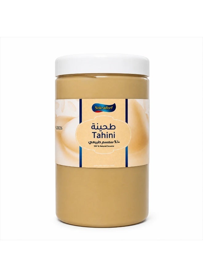 Sokradorf 100% Pure Sesame Tahini Natural Creamy Tahini Smooth Rich Sesame Paste Healthy Tahina Sauce Premium Sesame Butter No Preservatives - Image 1
