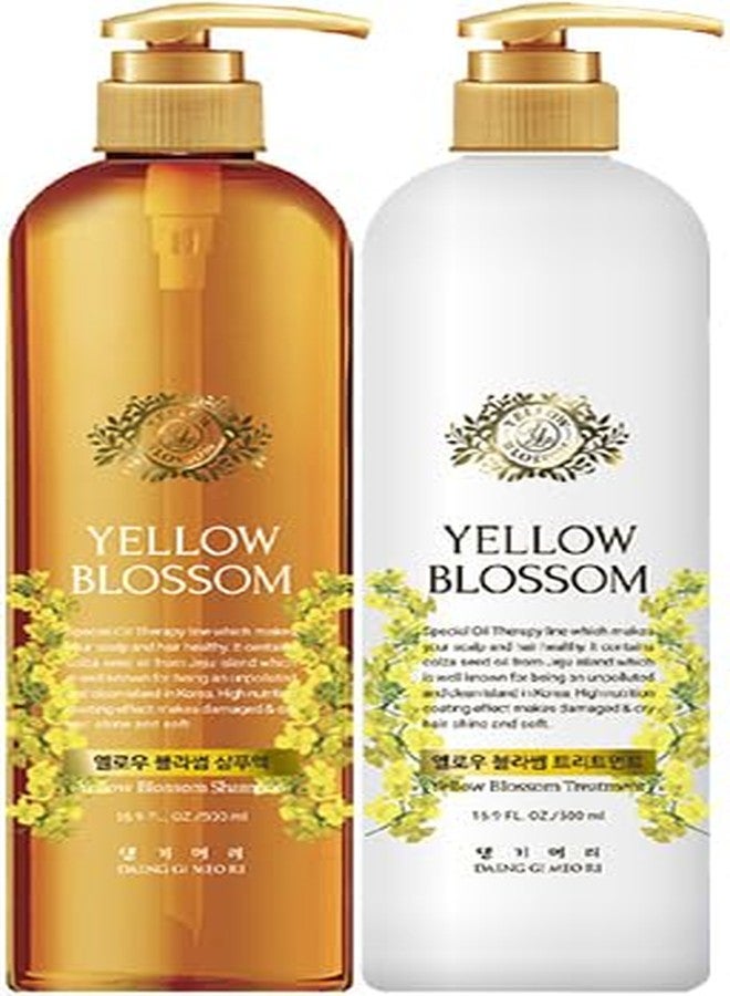 Daeng Gi Meo Ri - Yellow Blossom Premium Hair Care Set, Shampoo and Treatment 16.9 FL OZ/ 500ml Each - Image 1