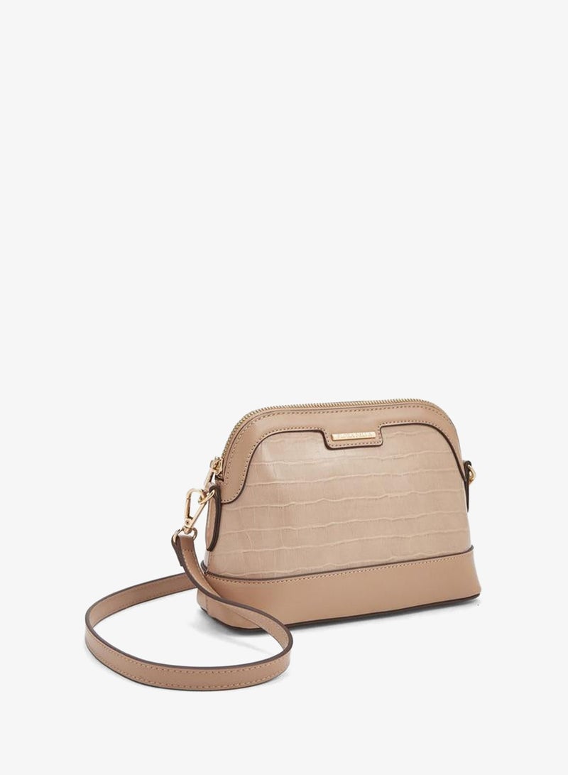 Flora Bella By Shoexpress Textured Crossbody Bag with Detachable Strap - Image 2