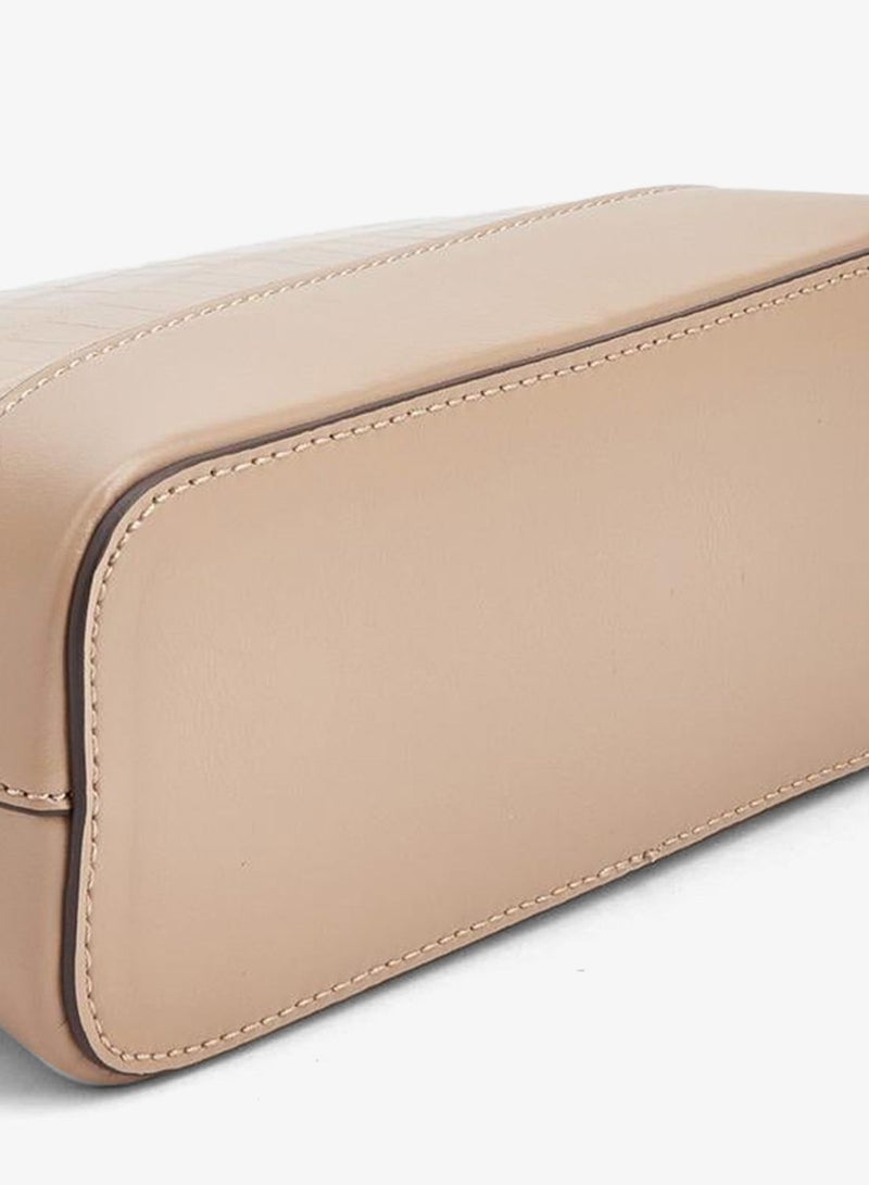 Flora Bella By Shoexpress Textured Crossbody Bag with Detachable Strap - Image 5