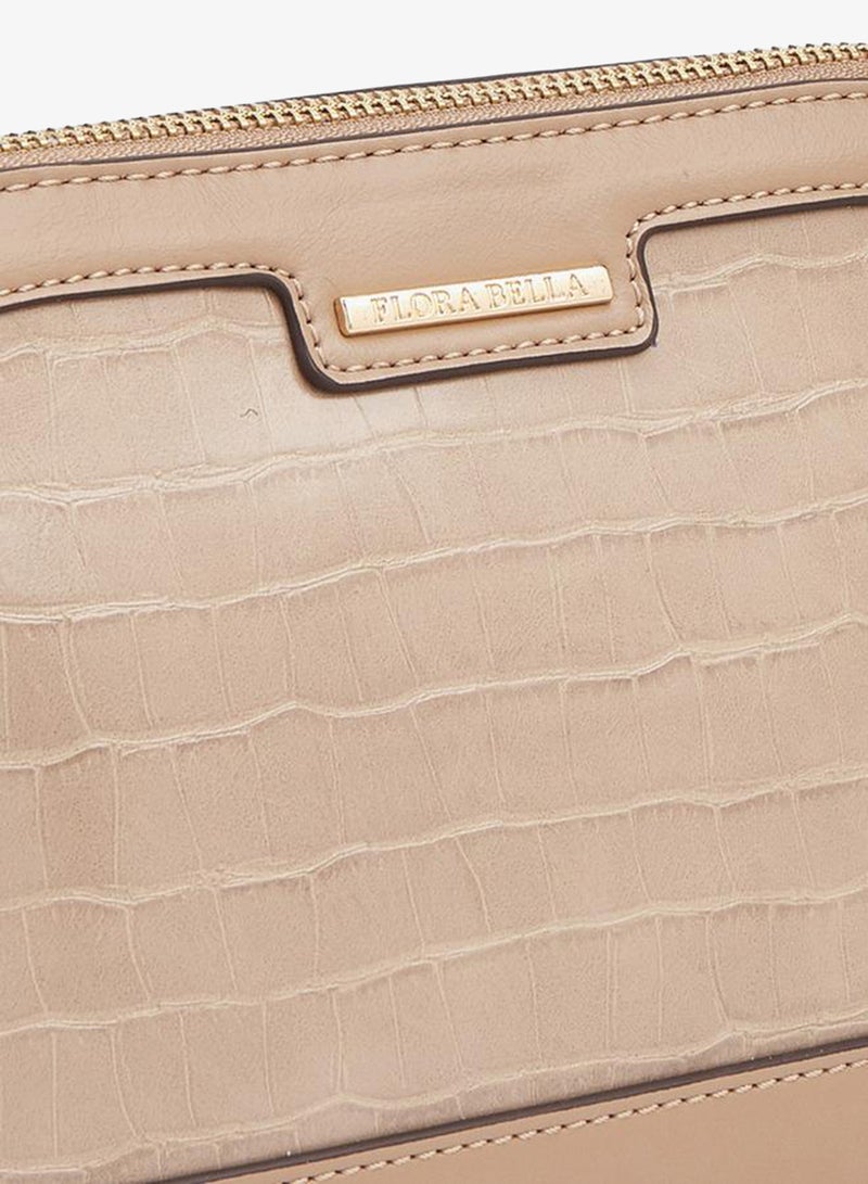 Flora Bella By Shoexpress Textured Crossbody Bag with Detachable Strap - Image 3