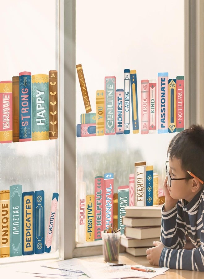 ديكو وال ملصقات نوافذ مطبوعة باقتباسات من الكتب من ديكوول CDS9-9006، ملصقات زجاجية مزدوجة الجوانب، مثالية لأول يوم دراسي، أو حفلة العودة إلى المدرسة، أو ديكور المنزل، أو الفصل الدراسي، أو المكتبة، أو الحفلات المنزلية. - Image 2