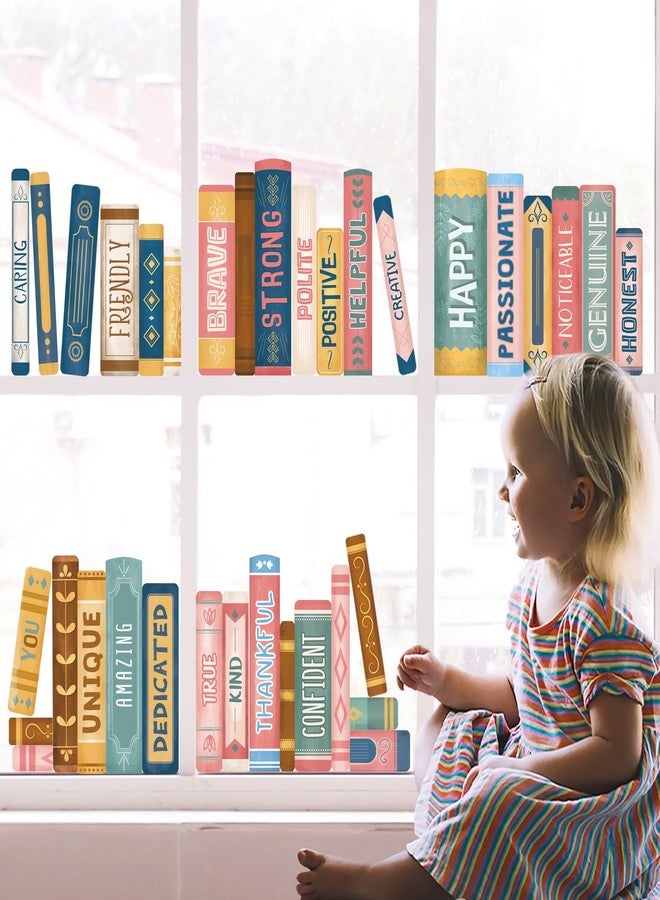 ديكو وال ملصقات نوافذ مطبوعة باقتباسات من الكتب من ديكوول CDS9-9006، ملصقات زجاجية مزدوجة الجوانب، مثالية لأول يوم دراسي، أو حفلة العودة إلى المدرسة، أو ديكور المنزل، أو الفصل الدراسي، أو المكتبة، أو الحفلات المنزلية. - Image 1