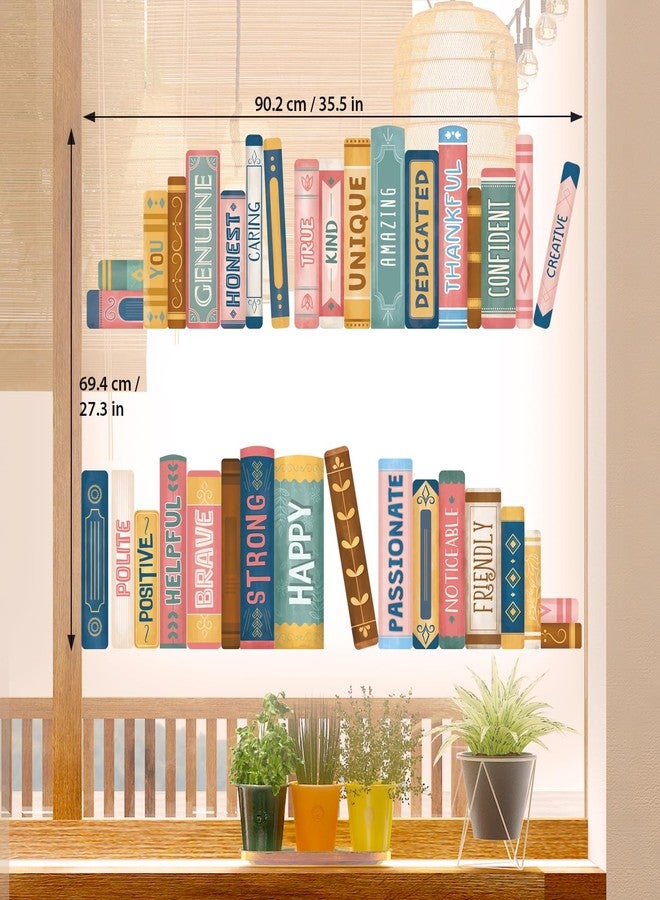 ديكو وال ملصقات نوافذ مطبوعة باقتباسات من الكتب من ديكوول CDS9-9006، ملصقات زجاجية مزدوجة الجوانب، مثالية لأول يوم دراسي، أو حفلة العودة إلى المدرسة، أو ديكور المنزل، أو الفصل الدراسي، أو المكتبة، أو الحفلات المنزلية. - Image 5