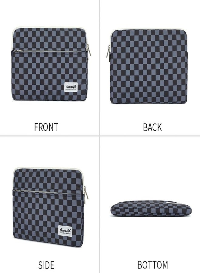 Canvaslife Black Checker Pattern Laptop Sleeve Case Cover with Pocket for MacBook Pro 14 inch and 14 inch-14.4 inch HP, Lenovo, Dell, ASUS, Acer Notebook Computer - Image 4