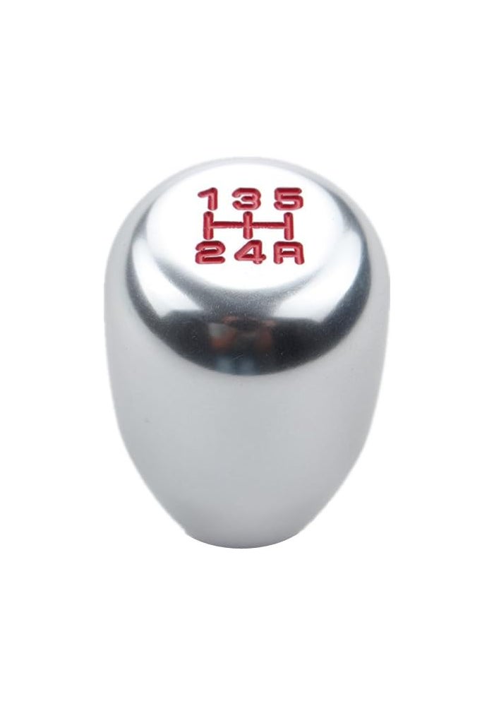 DEWHEL JDM Universal 5 Speed Manual Shift Knob M10x1.5 Screw On Silver - Image 1