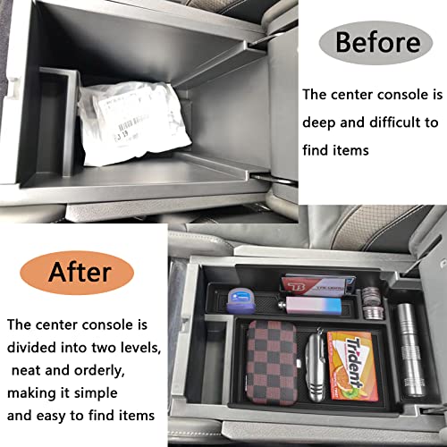 TACOBRO TACORBO Center Console Organizer Tray for Nissan Pathfinder 2022 2023 2024 2025 Accessory, Interior Armrest Storage Box Insert Tray,Black - Image 2