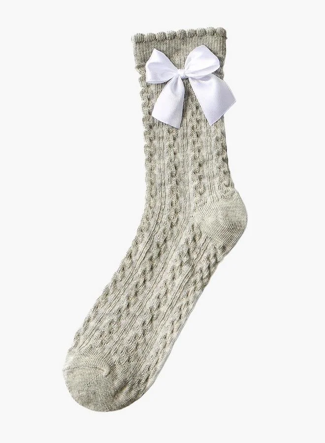 ليتل ميسي Pack Of 2 Girls Non Terry Socks Knee Length
