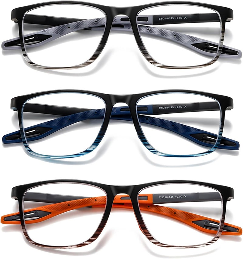 Hubeye TR90 Sports Reading Glasses for Men and Women Good Square Comfortable Flexible Anti-Blue Computer Glasses High Quality Comfortable Reading Aid - Image 1