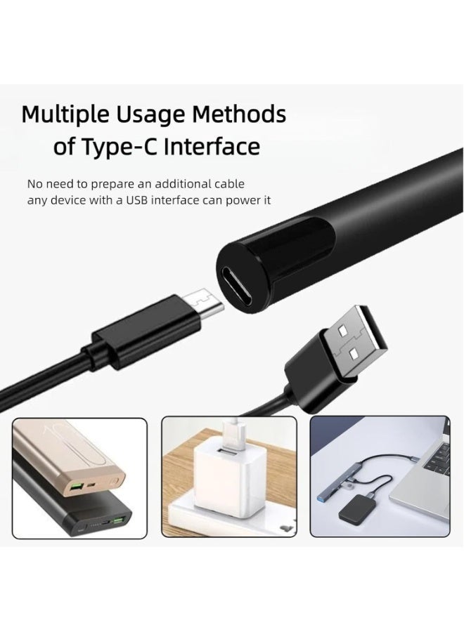 CMGTYYD. مجموعة الحديد اللاسلكي مع شاشة الكريستال السائل - USB C القابلة لإعادة الشحن الحديد الكهربائي شريط 1 الطرف قابل للتعديل في درجة الحرارة 200 C - 450 C ، حزمة لحام قلم الحديد الكهربائي المحمول (برتقالي) - Image 4