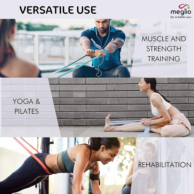 Exercise Resistance Bands Roll - 2 Meter Latex Free Exercise Band For Women & Men, Pilates Band For Physiotherapy, Fitness Workout, Stretching, Yoga & Strength Training - Image 3