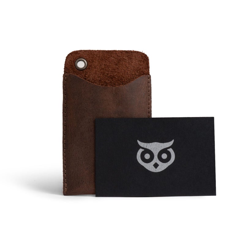 Hide & Drink, EDC Pocket Slip, Multitool Sleeve & Pen Holder for Everyday Use, Camping Accessories, Small Tool Organizer, Full Grain Leather, Handmade, Bourbon Brown - Image 5