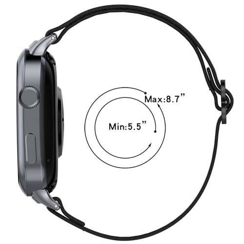 AWADUO Compatible with Huawei Watch D2 Replacement Band Nylon Wrist Conjoined Strap Bracelet Soft And Durable with Quick Release Smartwatch Accessorie(Black) - Image 5