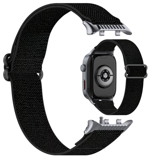 AWADUO Compatible with Huawei Watch D2 Replacement Band Nylon Wrist Conjoined Strap Bracelet Soft And Durable with Quick Release Smartwatch Accessorie(Black) - Image 4