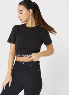 Logo Waist Crop Top