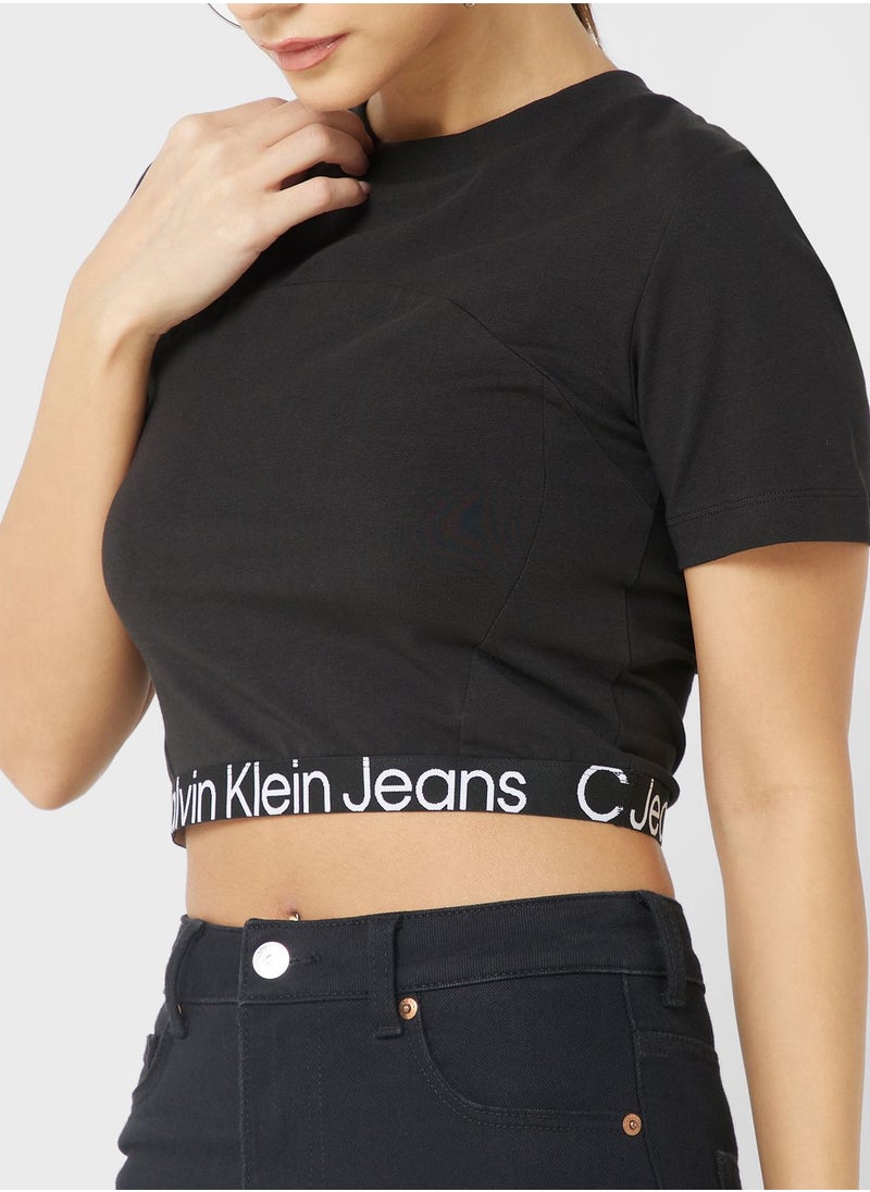 Calvin Klein Jeans - Logo Waist Crop Top - Image 1