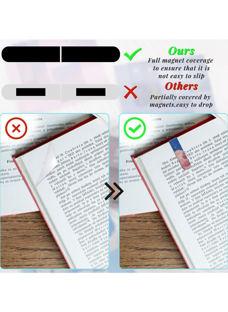 Oasisgalore 12PCS Book Markers, Scenery Magnetic Bookmarks for Women and Men, Magnet Bookmark Clips Book Marks for Reading, Aesthetic Bookmark for Writer Reader Learner  - Image 5