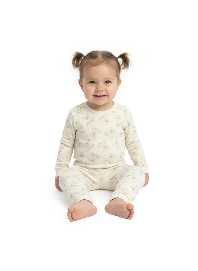 ايكو AIKO - Kids Bear Print Long Two Piece Pyjama Set