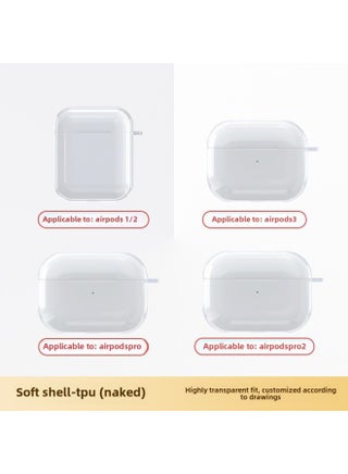 For Apple Headset Airpods4 Wireless Bluetooth Headset Protective Cover TPU Transparent Headset Protective Cover Material-Color:Tpu Soft Shell (bare Shell)-Applicable Models:Naked: Individual Nylon Lanyard - pzsku/Z65EFF8FCB3AC3D7BF565Z/45/1746218209/b9151498-636c-458b-90cf-d342634e1bc6