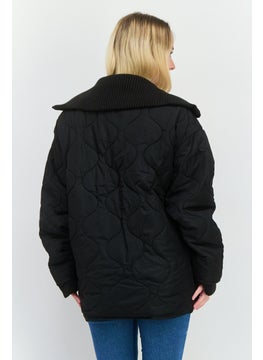 BCBGeneration Women Onion Quilted Puffer Jacket, Black  - Image 3