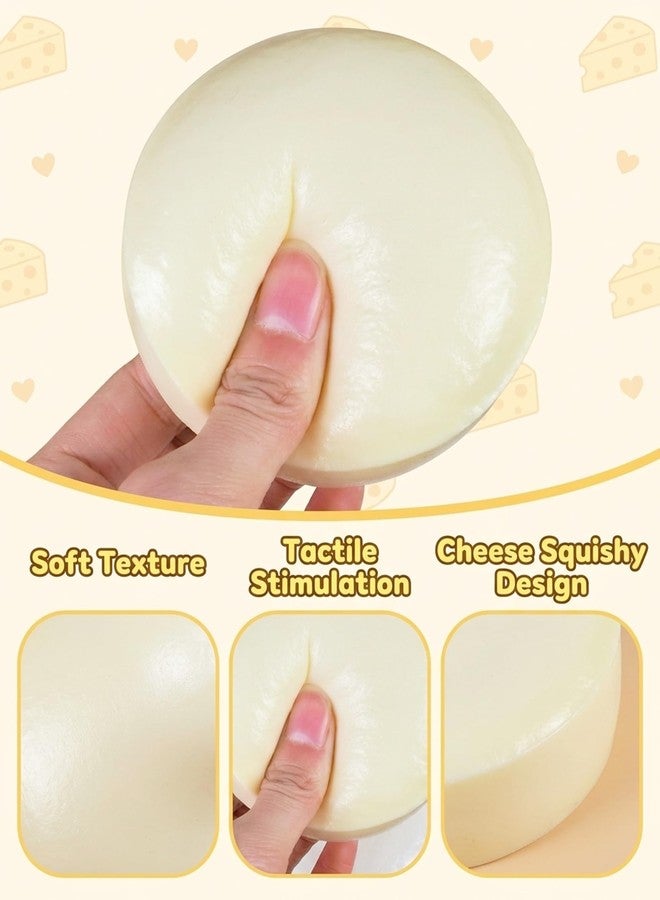 piercing 2Pcs Cheese Squishy, Taba Squishy, Dumpling Squishy—Stretchy Food-Shaped Sensory (Cheesecake) - Image 3
