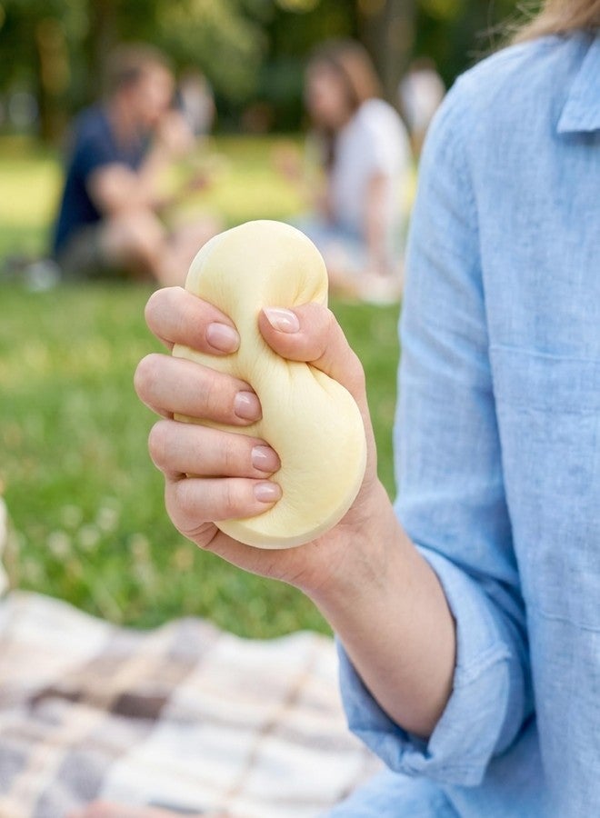 piercing 2Pcs Cheese Squishy, Taba Squishy, Dumpling Squishy—Stretchy Food-Shaped Sensory (Cheesecake) - Image 5