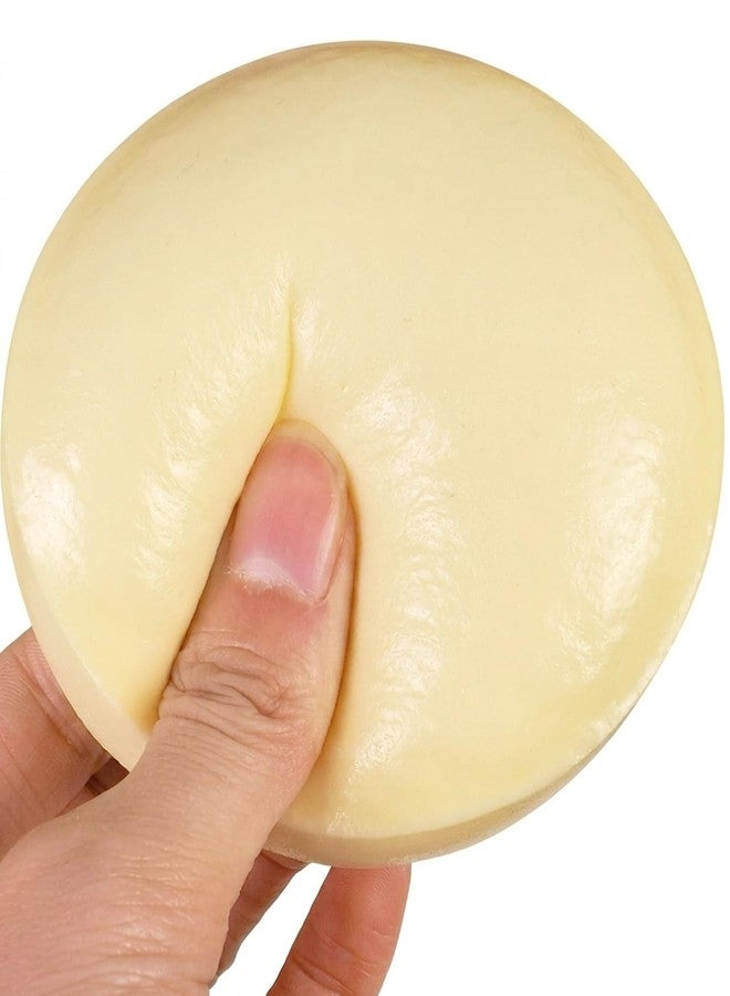 piercing 2Pcs Cheese Squishy, Taba Squishy, Dumpling Squishy—Stretchy Food-Shaped Sensory (Cheesecake) - Image 1